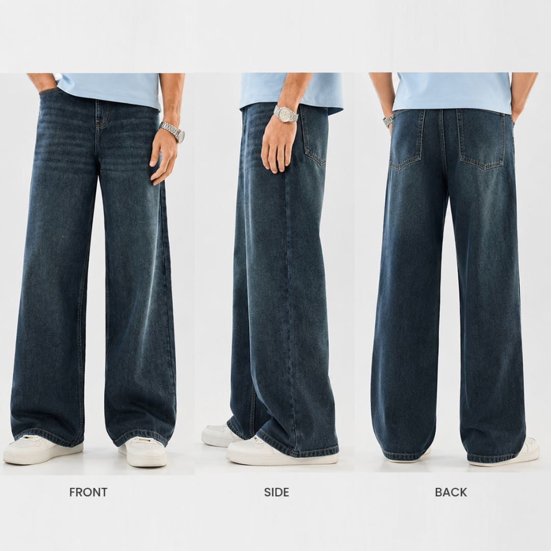 SainXAttire Premium Dark Navy Blue Regular Fit Denim Jeans for Men - Image 2