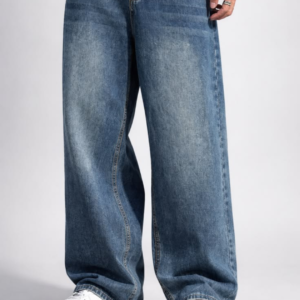 SainXAttire Premium Light Washed Blue Wide Leg Denim Jeans for Men