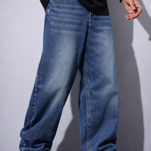 SainXAttire Premium Mid Blue Washed Relaxed Fit Denim Jeans for Men